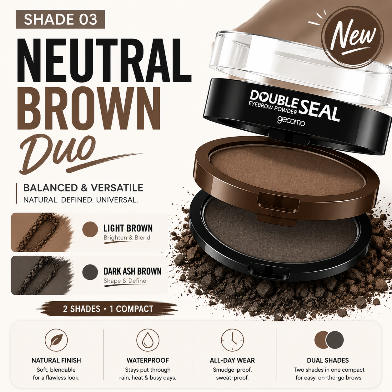 Orofera® Double-Layer Instant Brow Stamp Kit