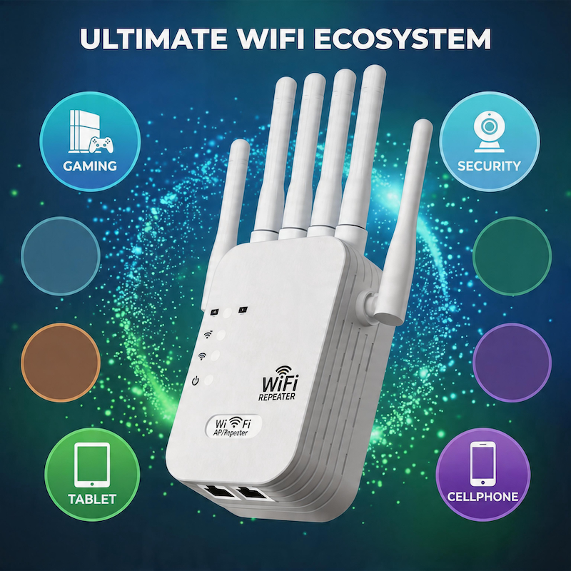 Orofera® 1200Mbps WiFi Extender – Eliminate WiFi Dead Zones