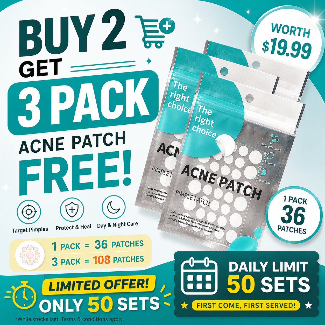 INVISIBLE ACNE PATCHES