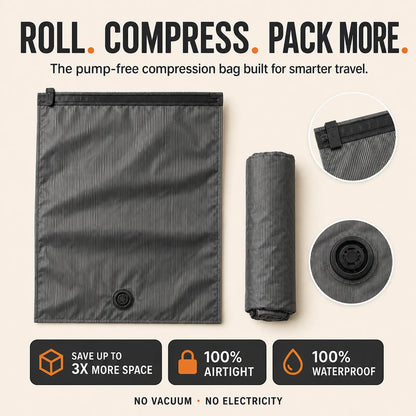 orofera®Roll-Up Travel Vacuum Compression Bag Set