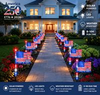 🇺🇸250th Solar LED Flag-8 Flags set