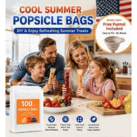 🍦DIY Popsicle Bags with Free Funnel-100pcs
