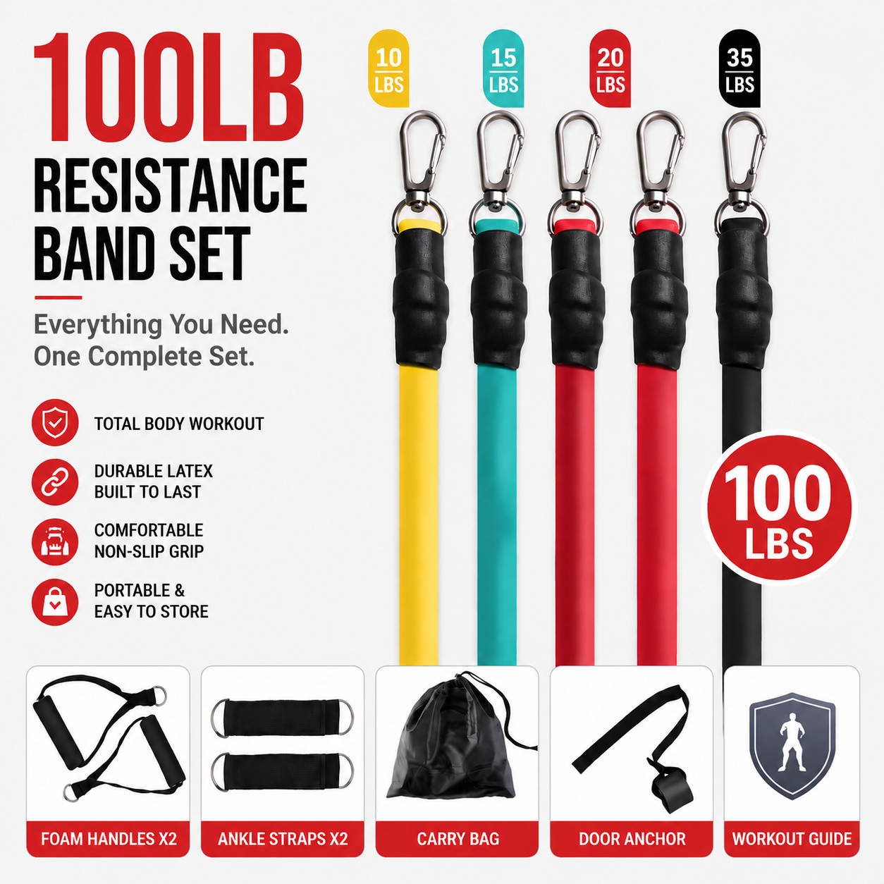 orofera®  Resistance Bands Set with Handles