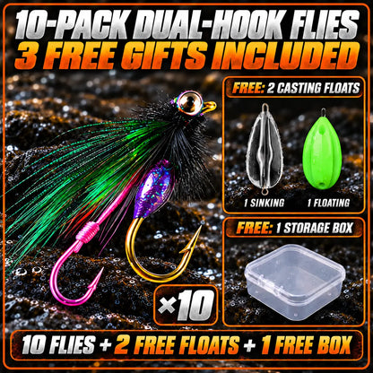OROFERA®🎣Handcrafted Dual-Hook Fly Fishing Kit