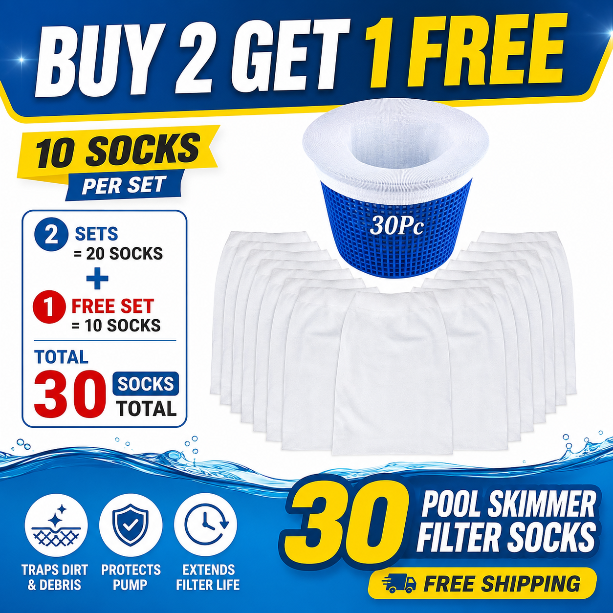 Pool Skimmer Filter Socks