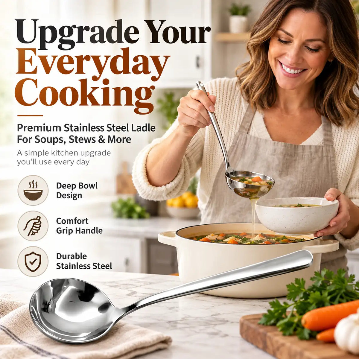 korakio® 🥄🥣 Premium  Stainless Steel Soup Ladle