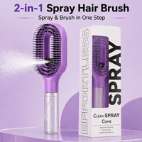 2-in-1 Spray Hair Brush-Purple