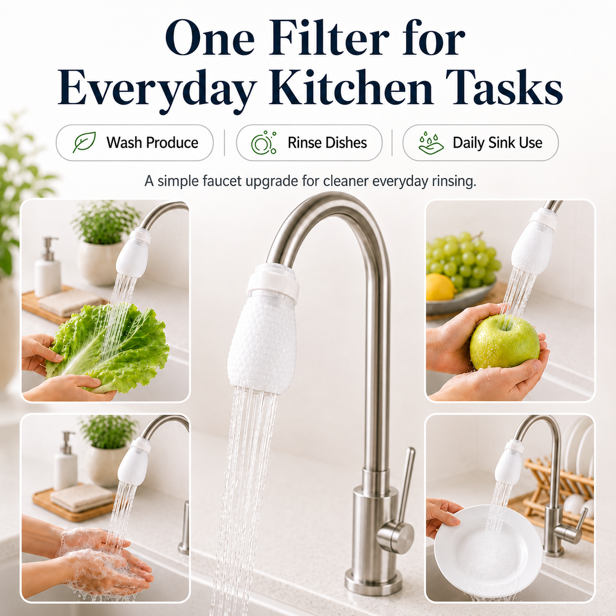 Kitchen Faucet Filter Bag – Replaceable Mesh Filter
