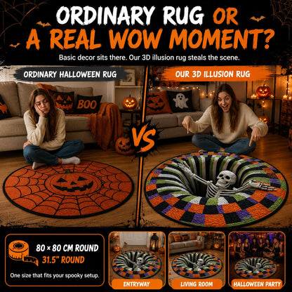 OROFERA® 💀🌀 Halloween 3D Illusion Rug