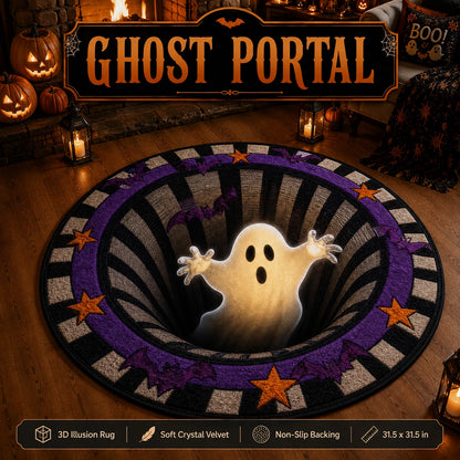 OROFERA® 💀🌀 Halloween 3D Illusion Rug