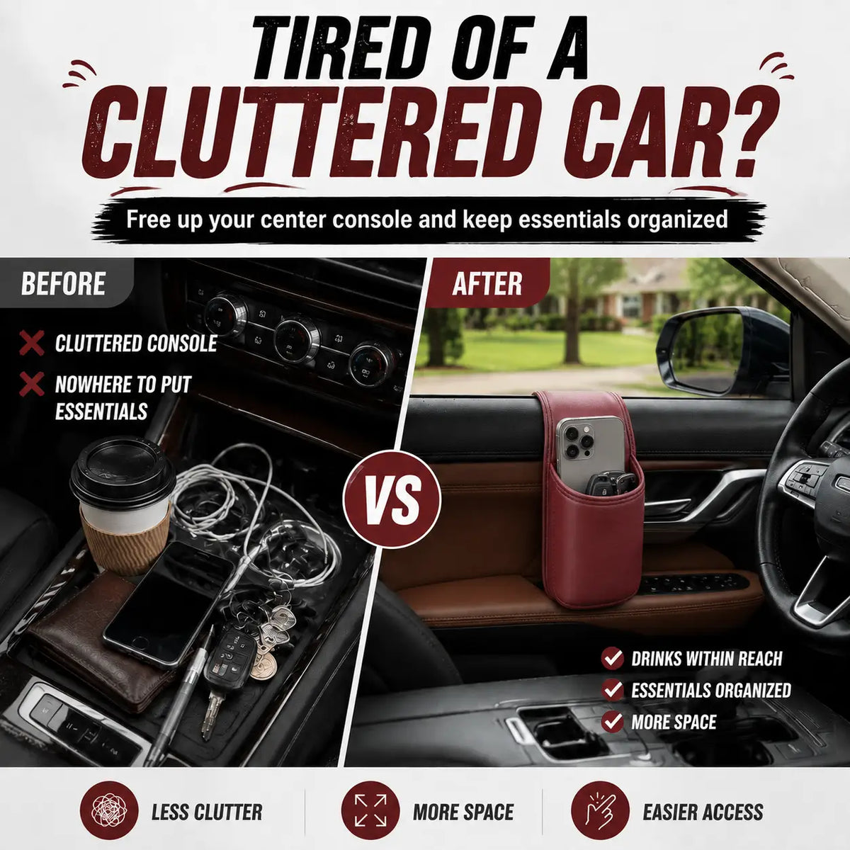 OROFERA® 🚗☕ Premium Car Door Cup Holder Organizer