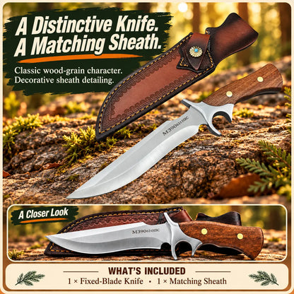 OROFERA®Wood Handle Hunting Knife & Sheath🔪