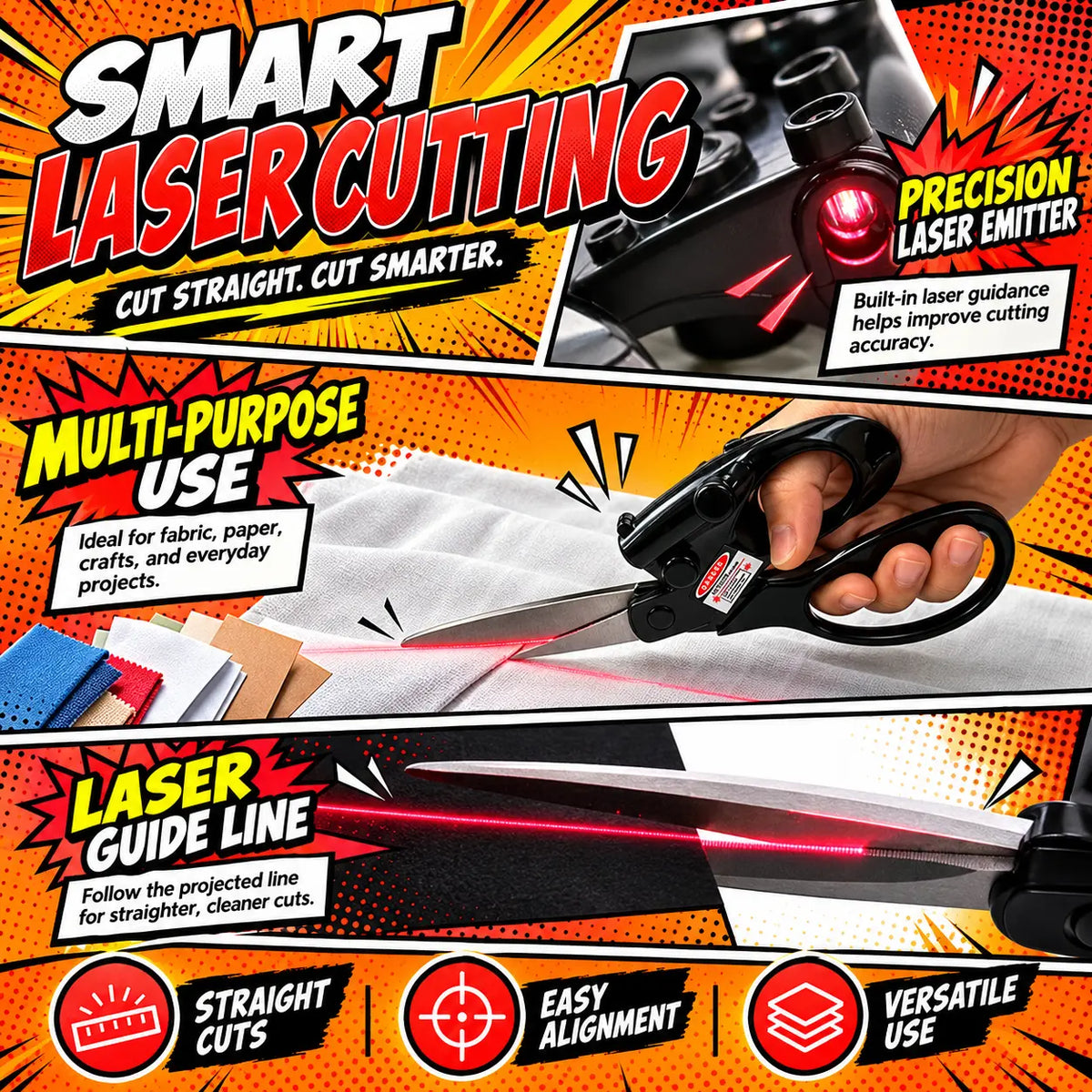 🆙Multi-Purpose Laser-Guided Scissors