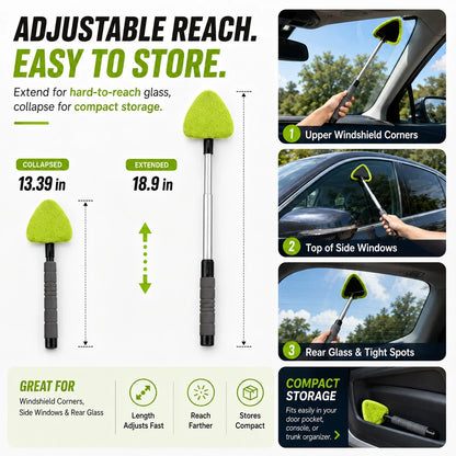 🧽🚗 Triangle Head Windshield Cleaner