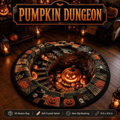 OROFERA® 💀🌀 Halloween 3D Illusion Rug