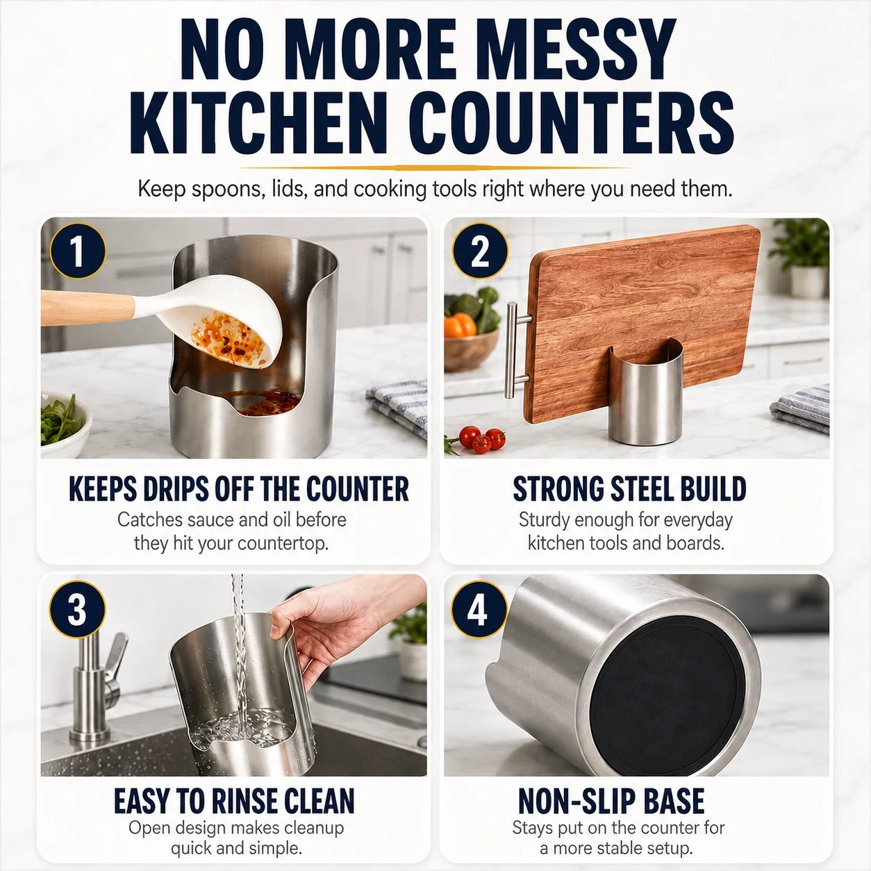 Orofera®🍽️🫙 All-in-One Multi-Tier Stainless Steel Kitchen Countertop Organizer