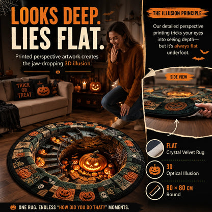 OROFERA® 💀🌀 Halloween 3D Illusion Rug