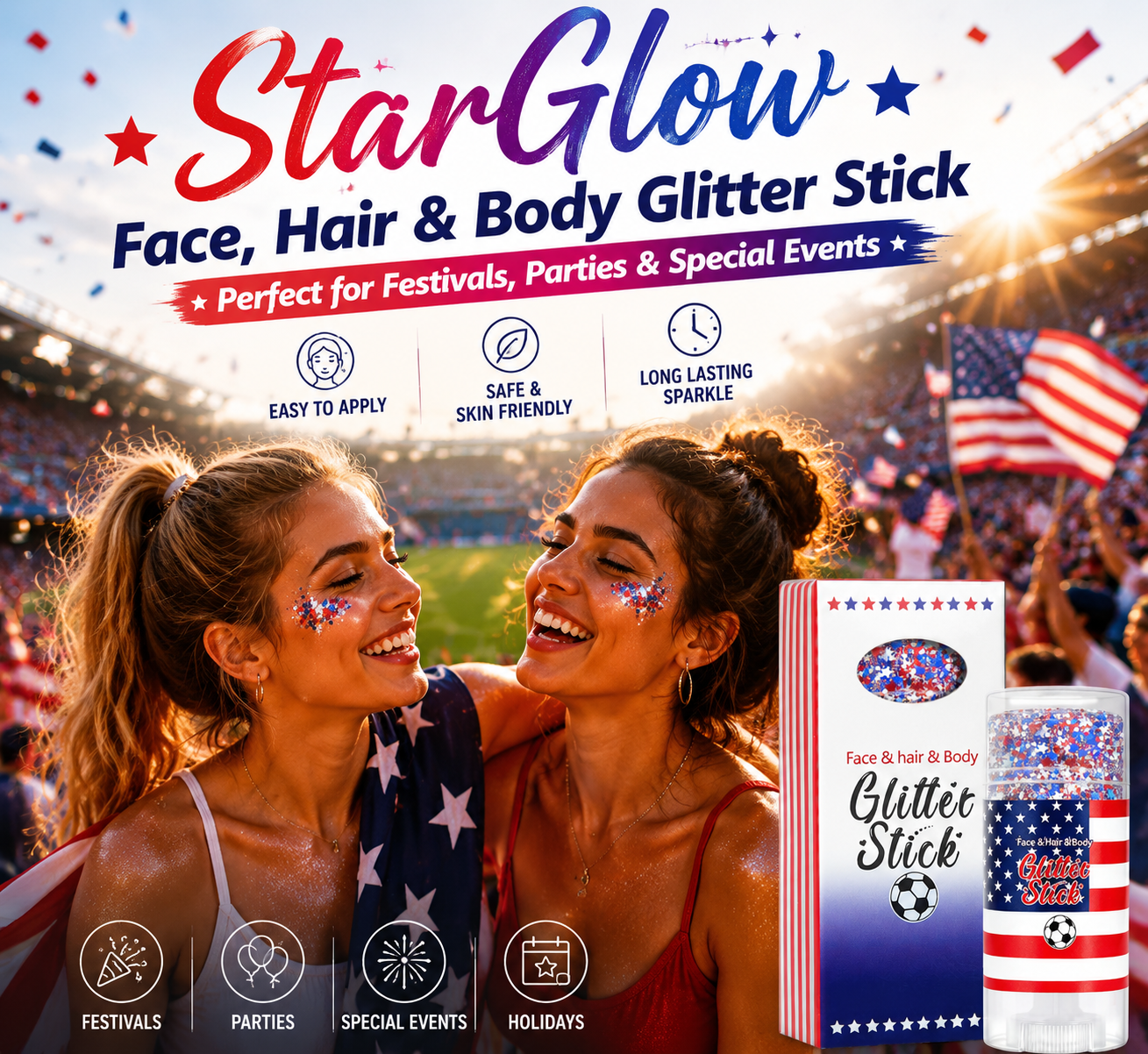Orofera®StarGlow Party & Festival Glitter Stick