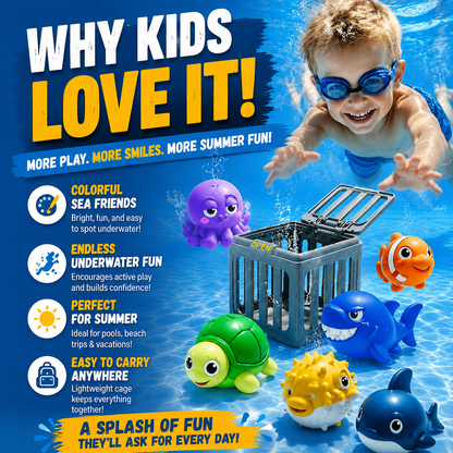 Orofera® 🐠 🐙 Interactive Sea Animal Dive Toy Set