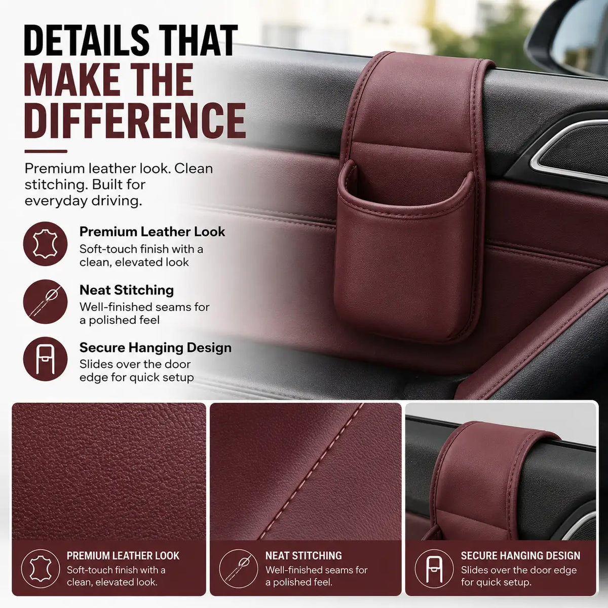 OROFERA® 🚗☕ Premium Car Door Cup Holder Organizer
