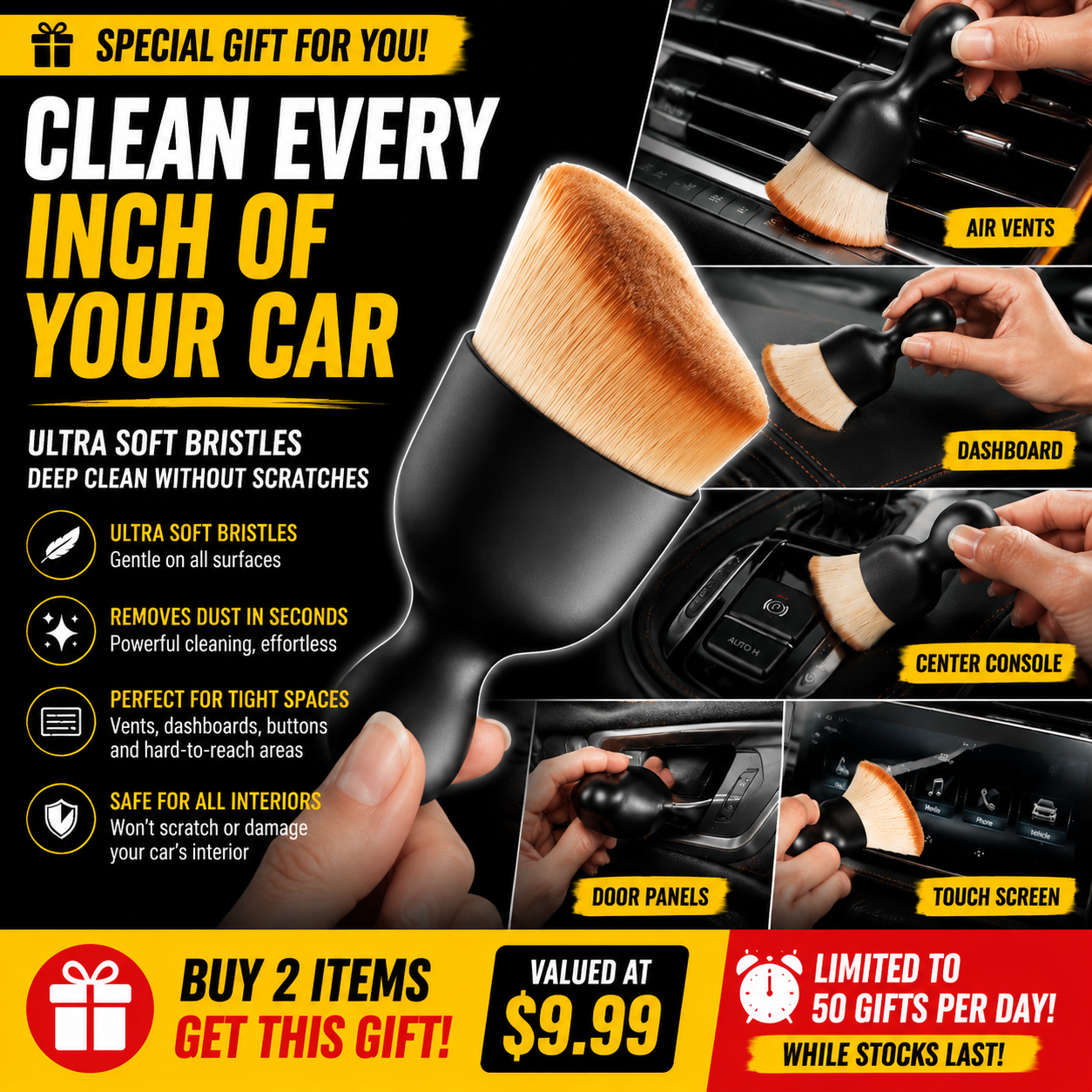 Car Interior Cleaning Brush