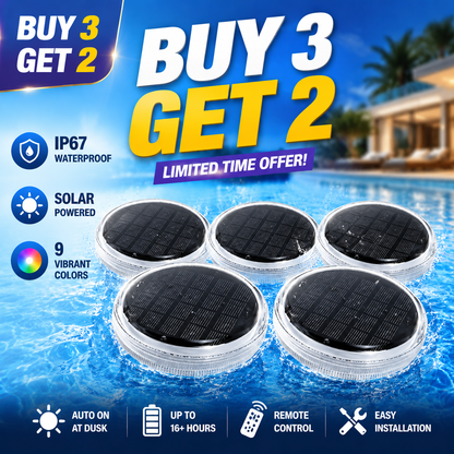 Orofera®✨ Solar Floating Pool Lights – 9 RGB Colors🌈 Remote Control🌊 IP67 Waterproof