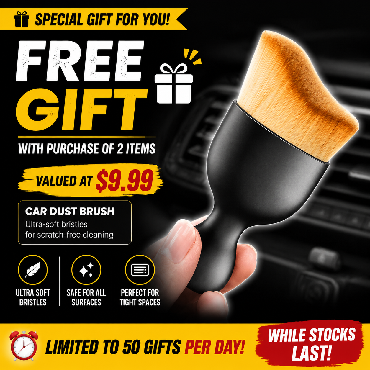 Car Interior Cleaning Brush