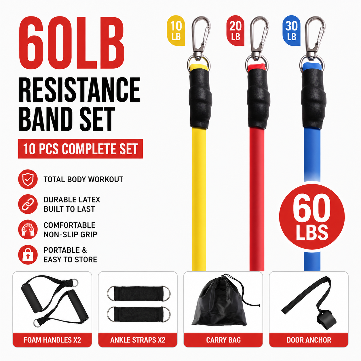 orofera®  Resistance Bands Set with Handles