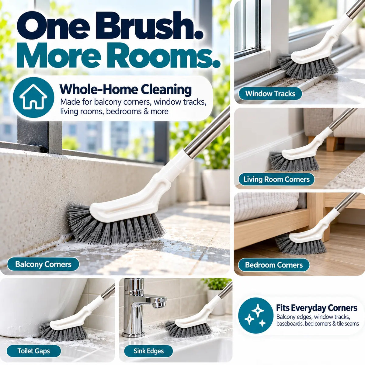 OROFERA® 🧹 Extendable L-Shaped Cleaning Brush
