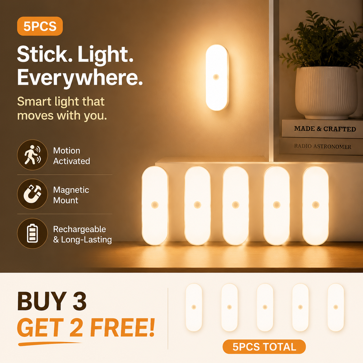 5 PACK-BUY 3 GET 2 FREE