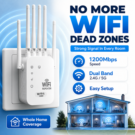 Orofera® 1200Mbps WiFi Extender – Eliminate WiFi Dead Zones