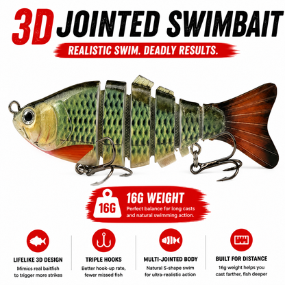 6-Segment Jointed Minnow Swimbait Lure