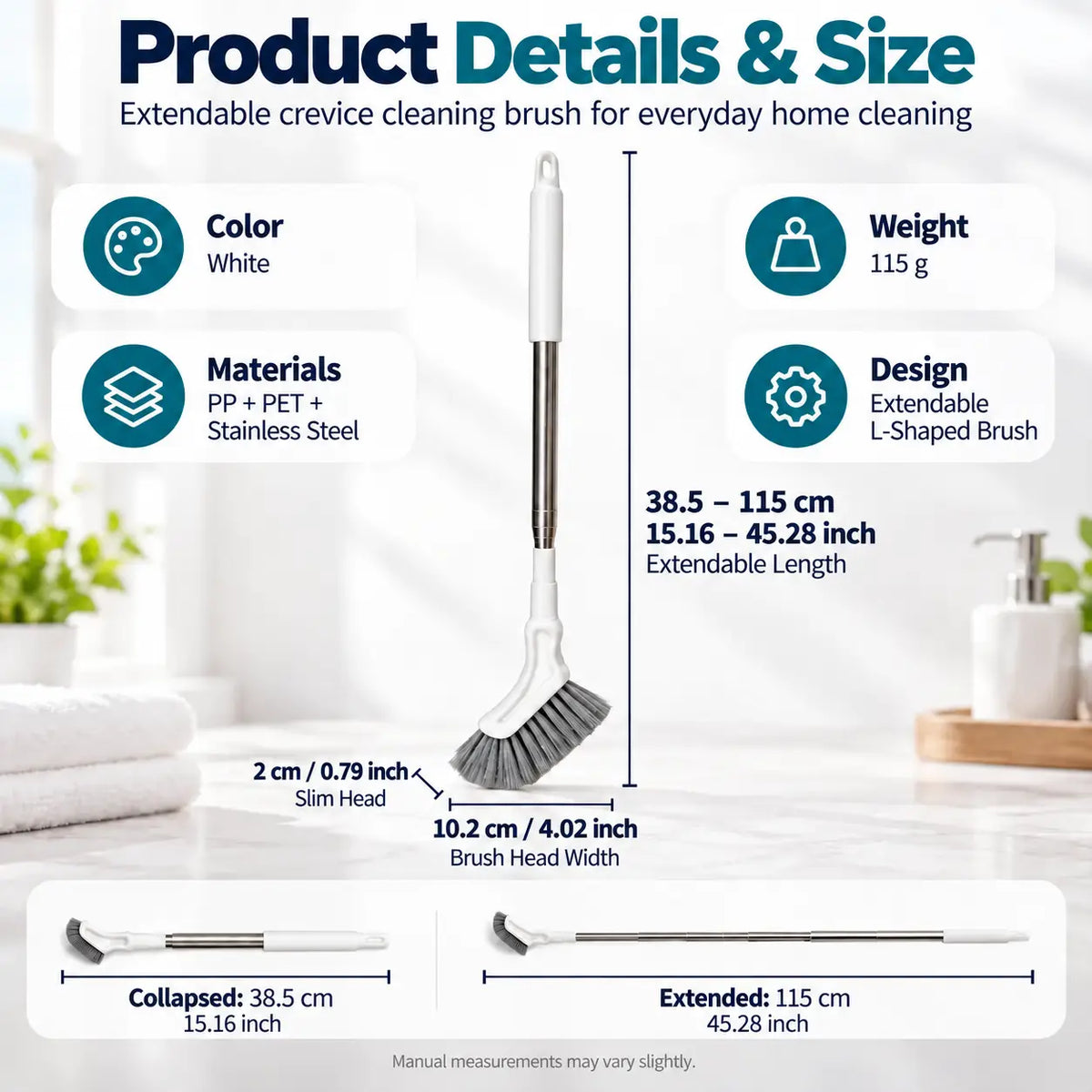 OROFERA® 🧹 Extendable L-Shaped Cleaning Brush