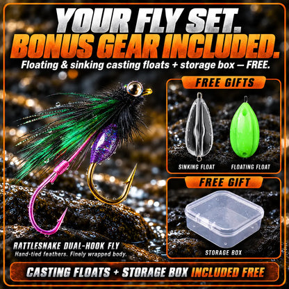 OROFERA®🎣Handcrafted Dual-Hook Fly Fishing Kit
