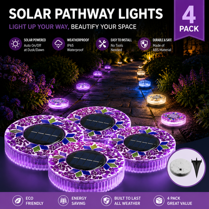 Orofera®Solar Outdoor Mosaic Disk Lights🔹🔸