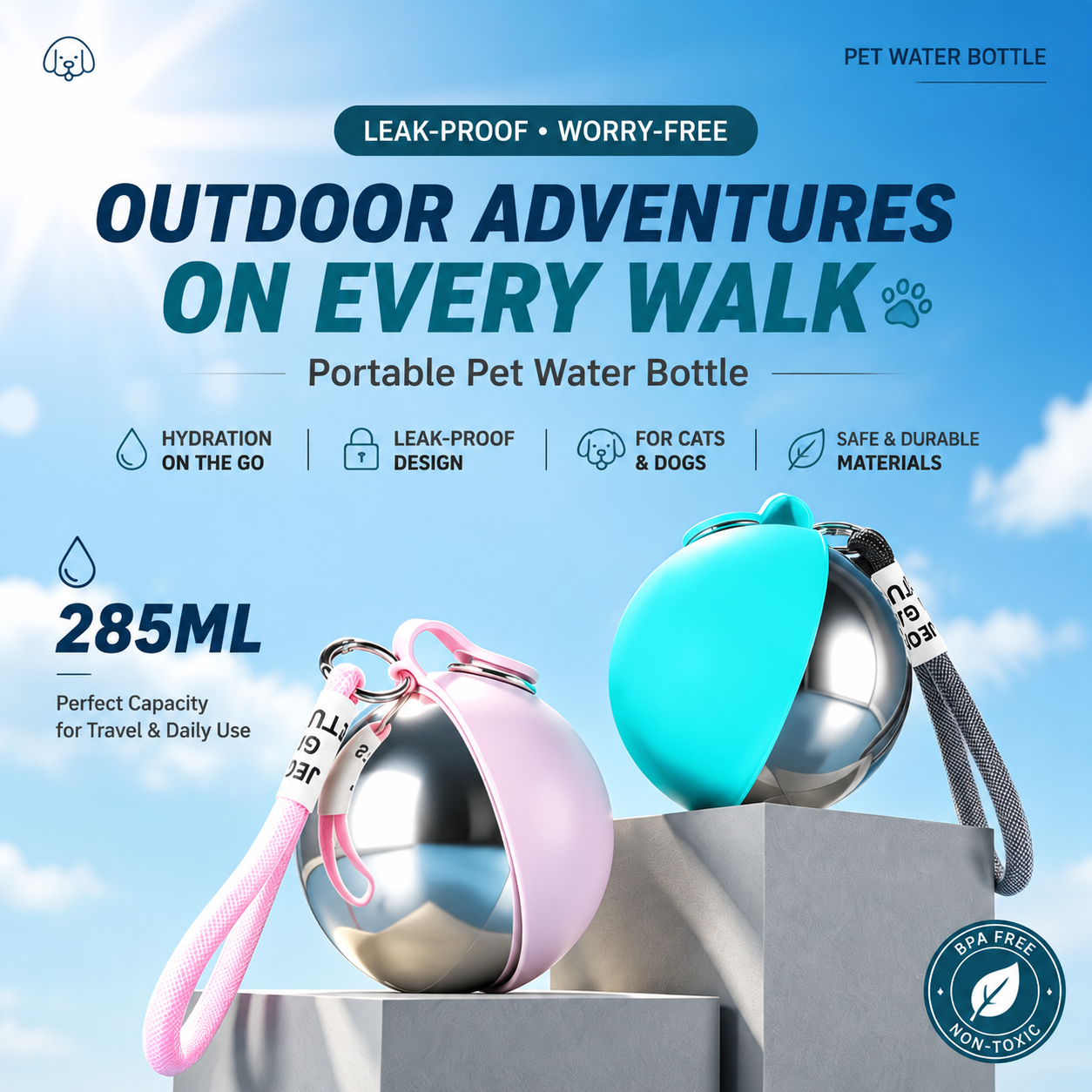 Orofera®🐶AquaSphere Portable Pet Water Bottle⭕️