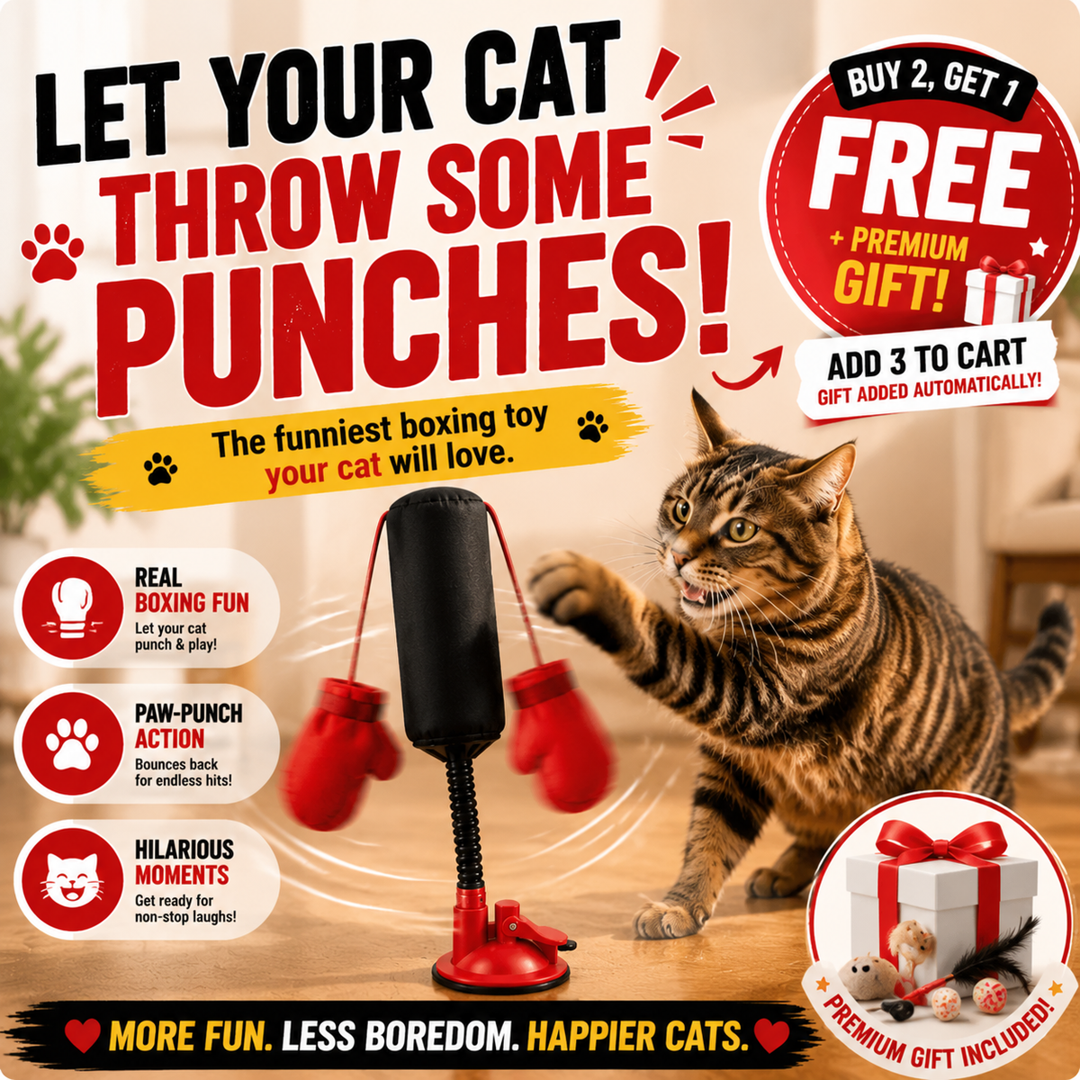 Orofera® 🐱🥊 Interactive Cat Boxing Toy