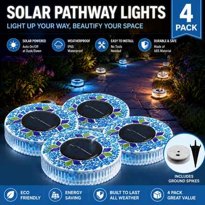 Orofera®Solar Outdoor Mosaic Disk Lights🔹🔸