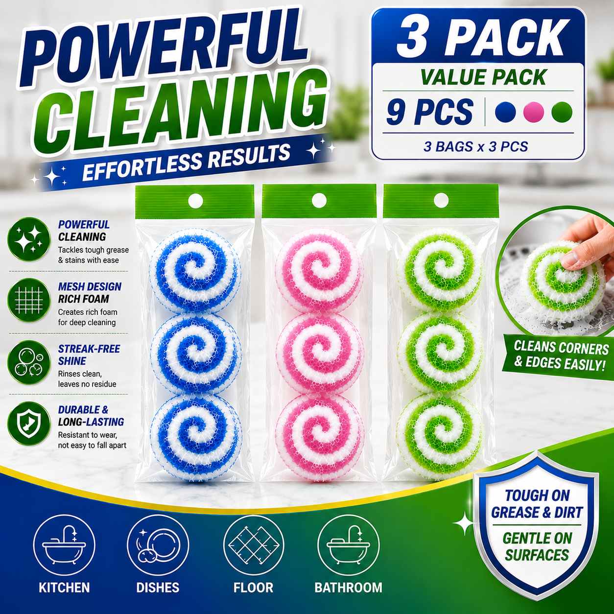 MULTICOLOR x 3 PACK
