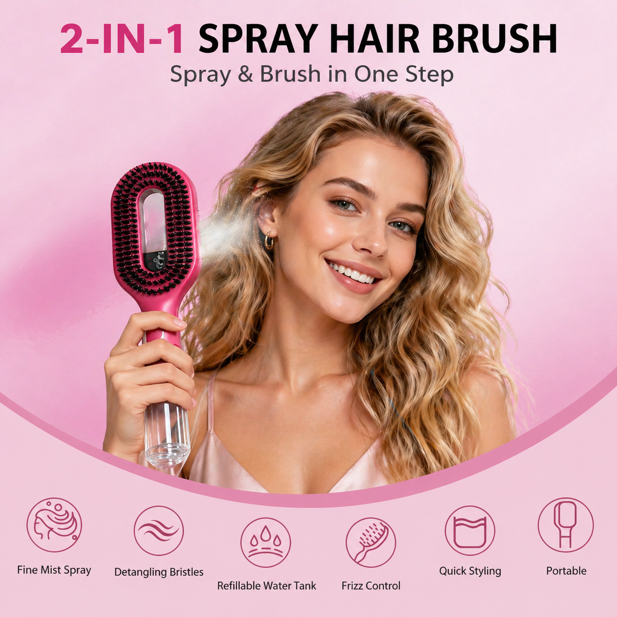 (upsell)Orofera® 💧2-in-1 Spray Hair Brush