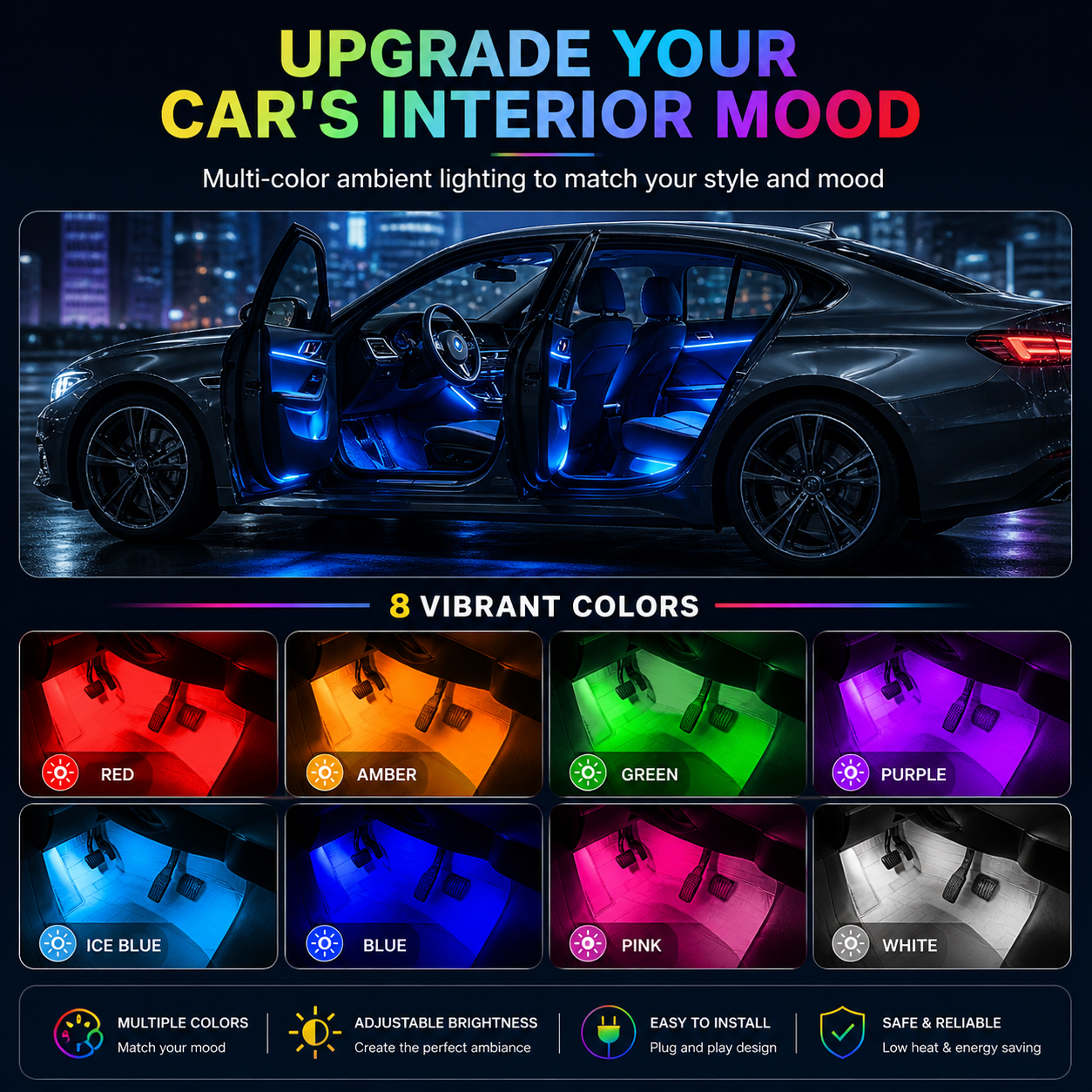 Orofera®🚗  Wireless LED Strip Kit — 10 Modes, IP65 Waterproof 💡