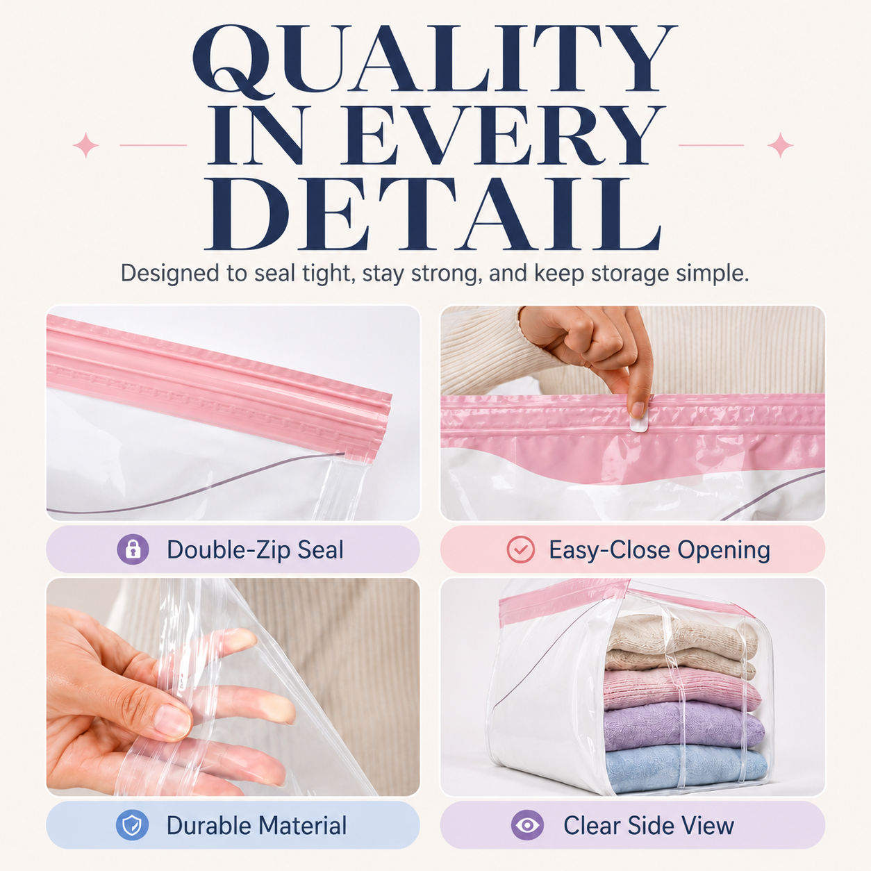 orofera® 💨 Life Space Creator No-Pump 3D Vacuum Storage Bags