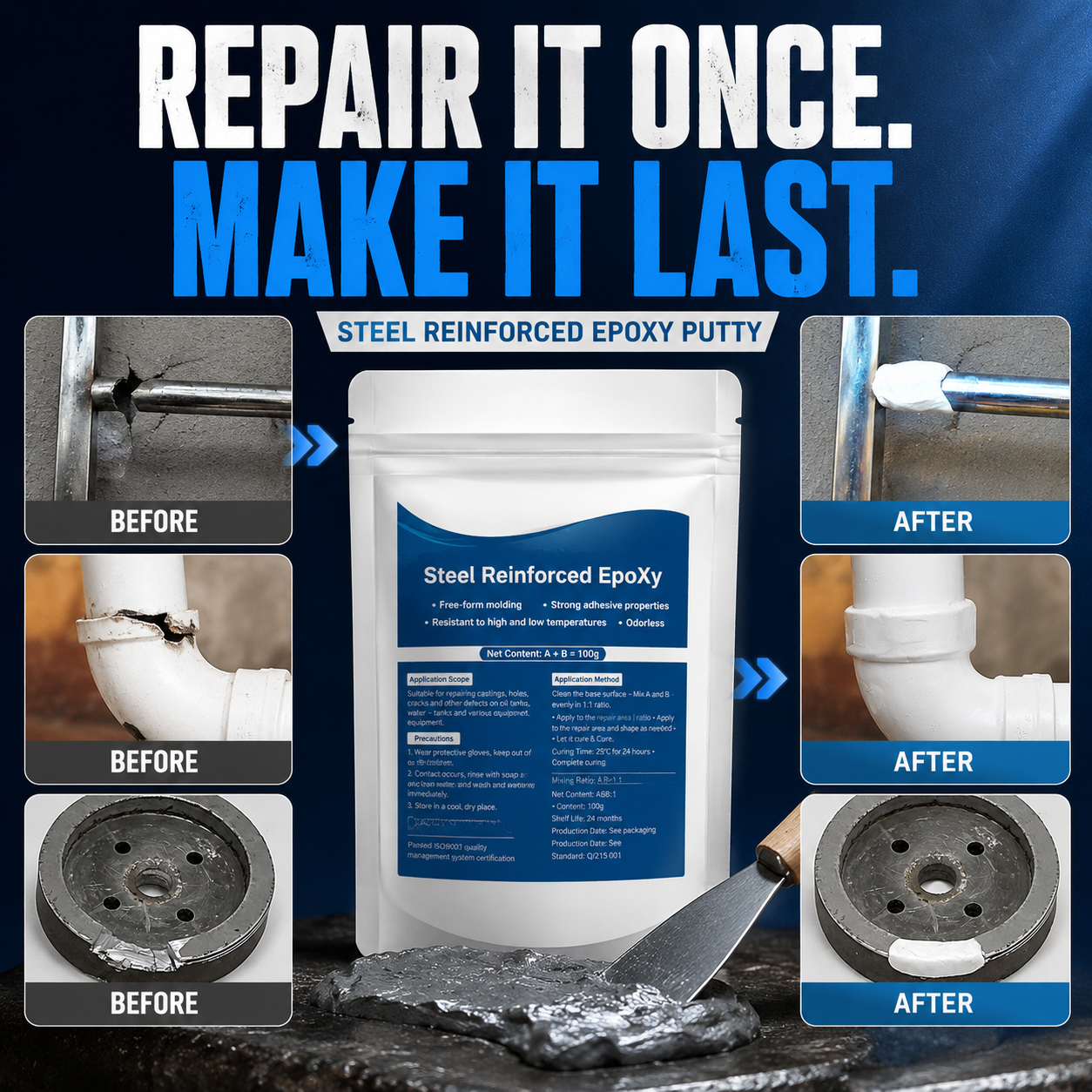 orofera® 🛠️ Steel Reinforced Epoxy Repair Putty