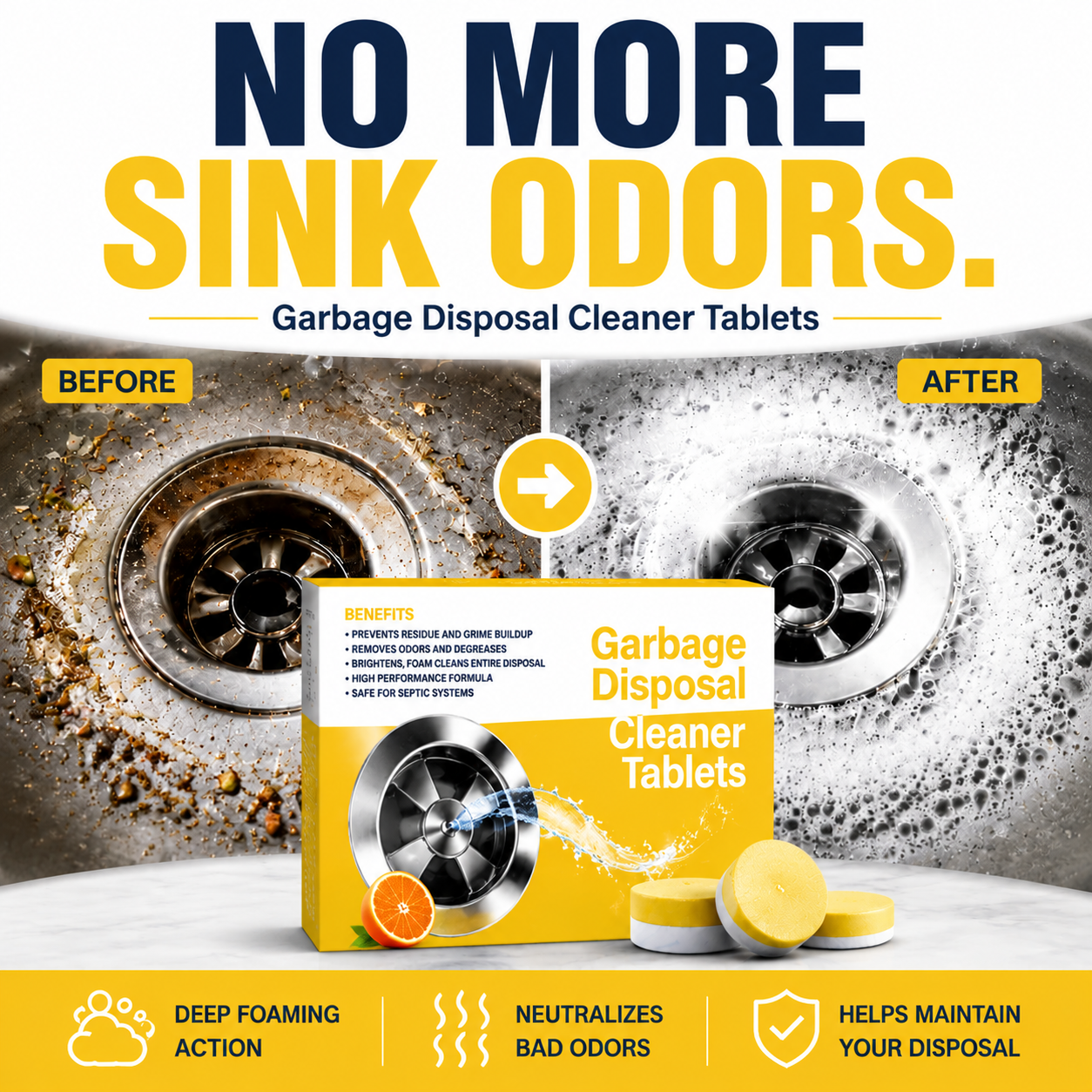Orofera® 🍋✨Garbage Disposal Cleaner Tablets