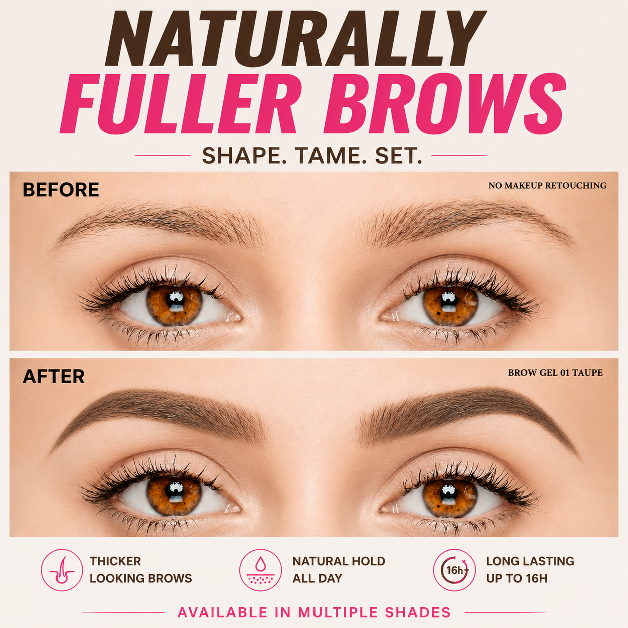 orofera® 🖌️ Waterproof Brow Gel Mascara – 16H Long Lasting Hold