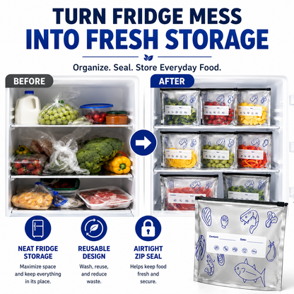 Orofera® ✨🔒 Reusable Aluminum Foil Zipper Storage Bags