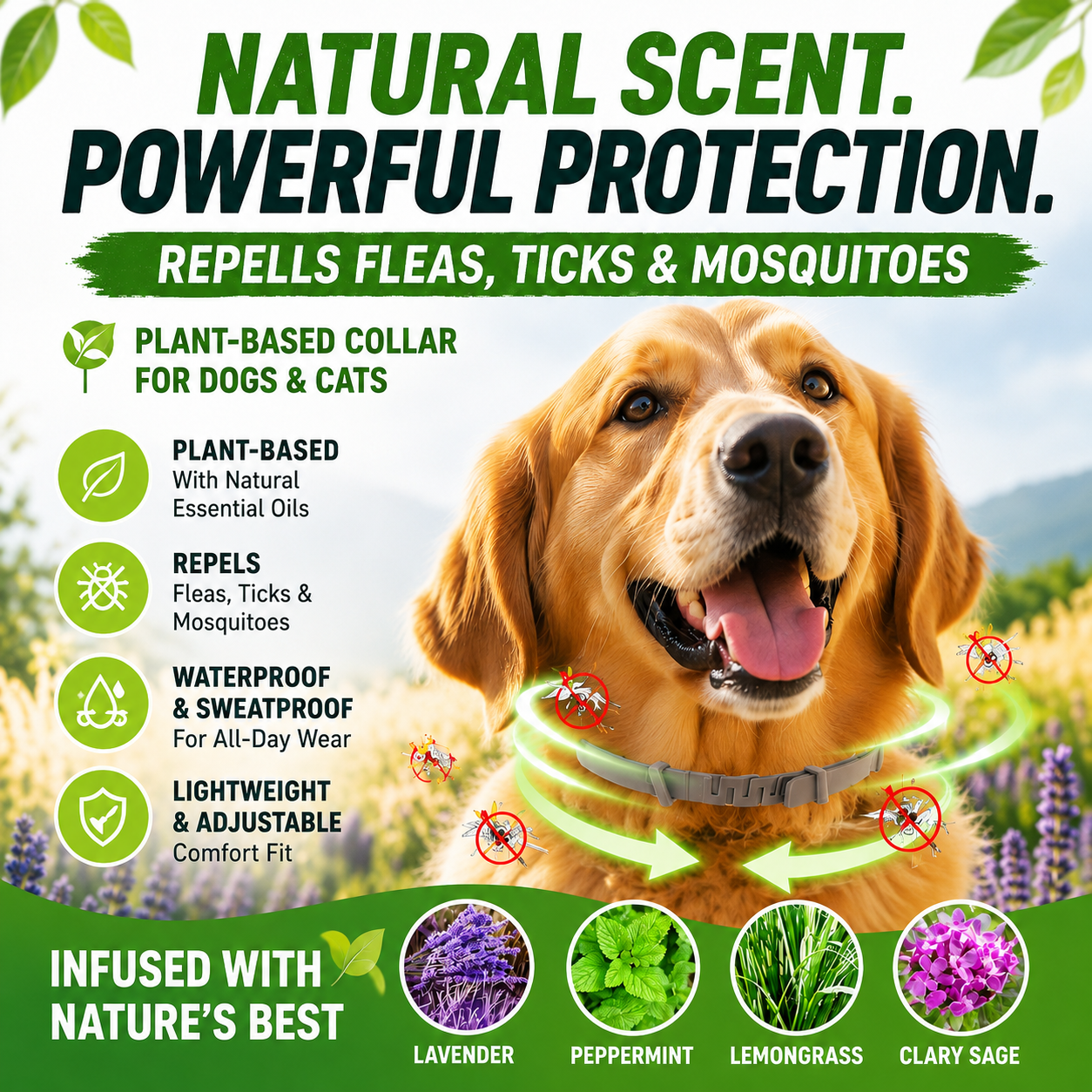 Orofera®🐕Plant-Based Pest Defense Collar for Dogs & Cats