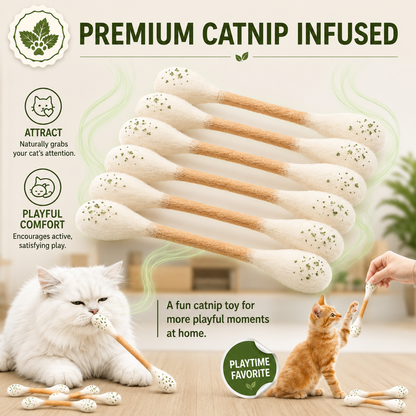 Orofera® 🐱🍃 Giant Q-Tip Catnip Kicker Toy
