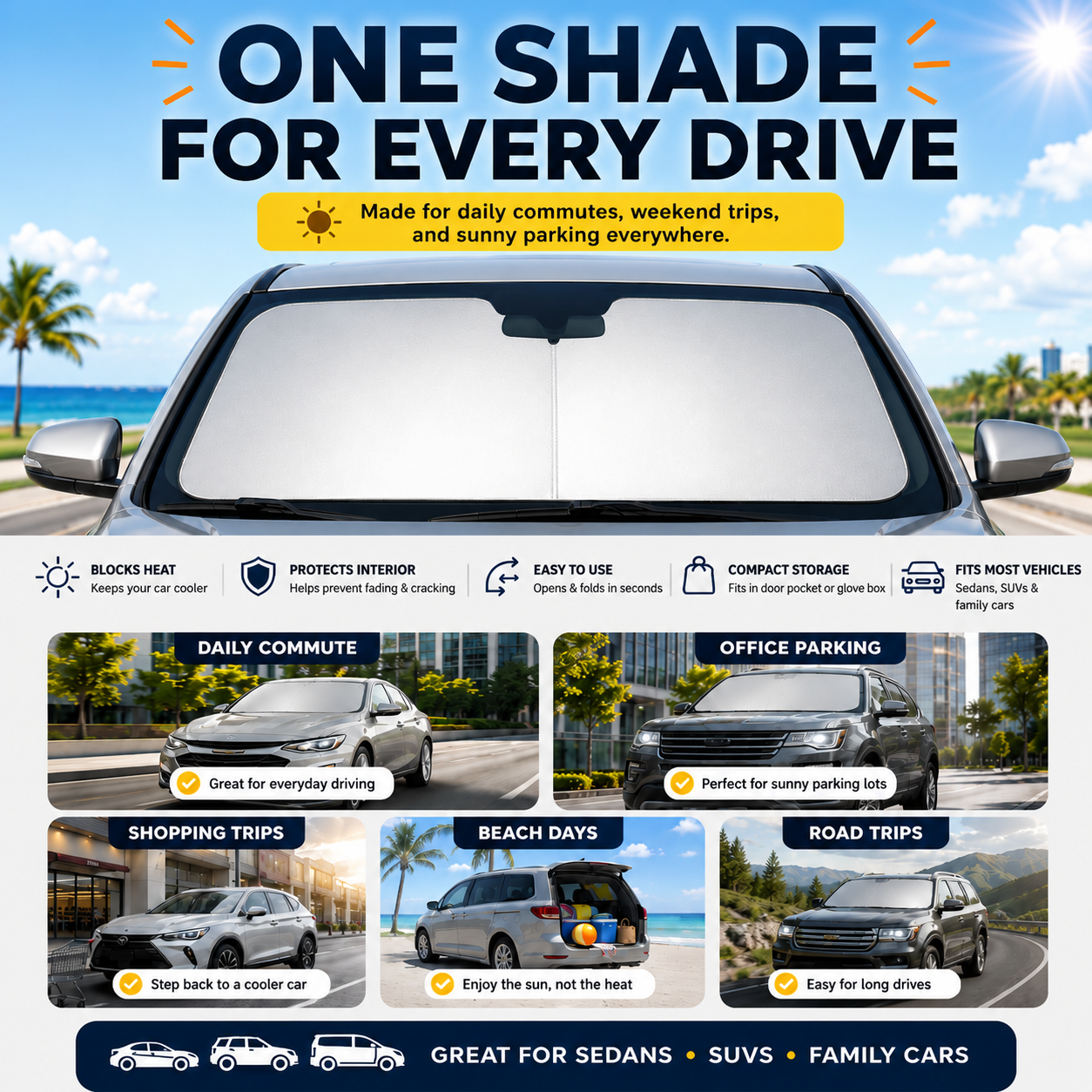 orofera® 🚗☂️360° Foldable Car Sun Shade🌞
