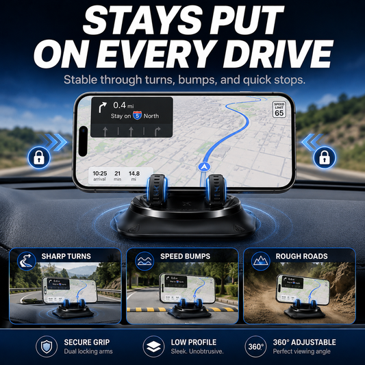 orofera® 360° Rotating Universal Dashboard Phone Holder